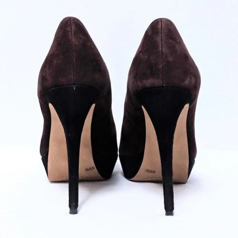 VINCE CAMUTO Ritz Suede Two-Tone Platform Heels 6.5 - Picture 5 of 9